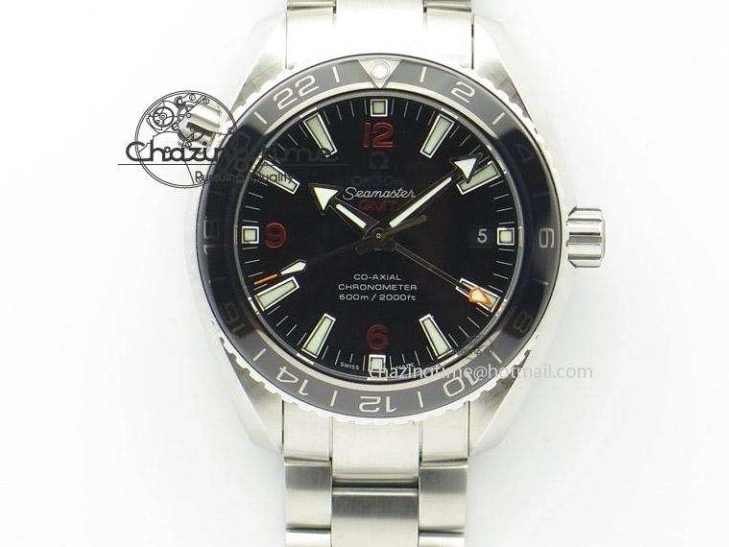 0823 Flexible Seamaster 300M SS OMF 1:1 Best Edition Black Dial Matt Black Ceramic Bezel On SS Bracelet A 8147